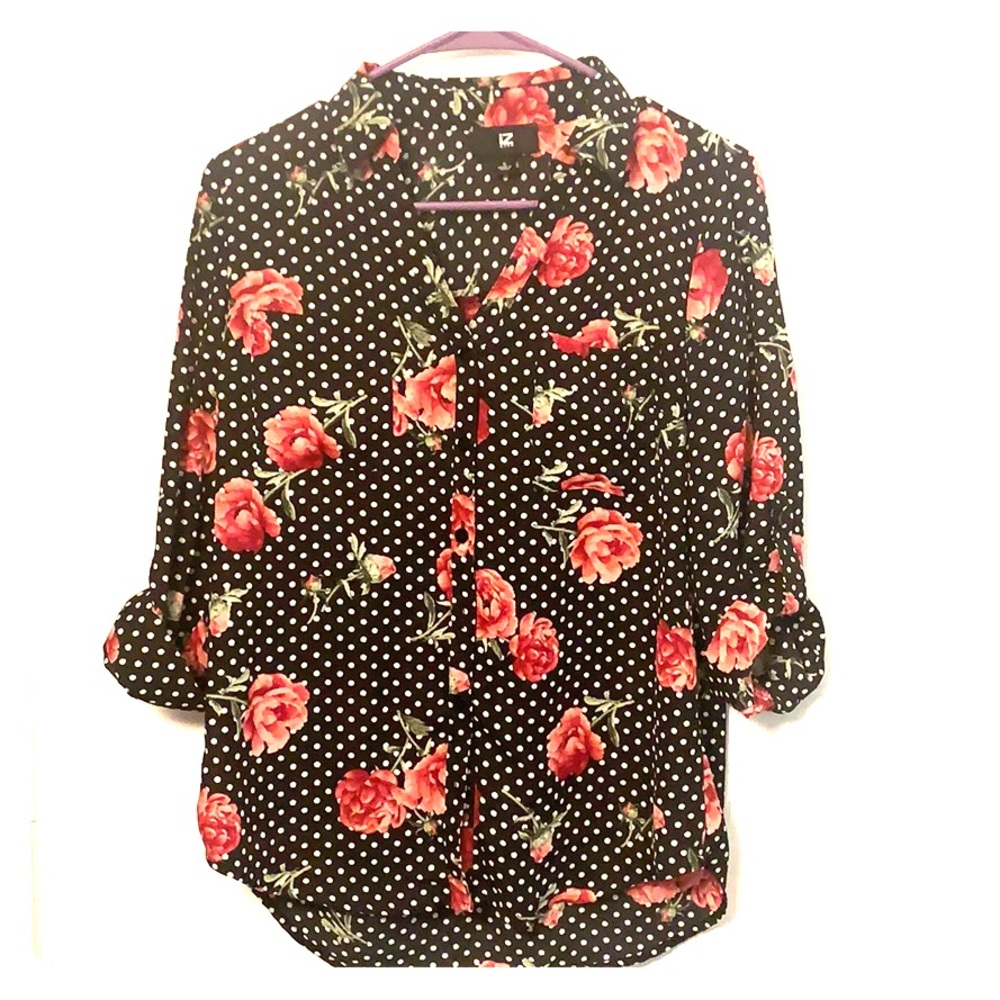 IZ Byer Floral Dress shirt 🌹